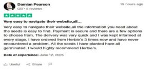 Herbies Seeds Trustpilot Reviews1